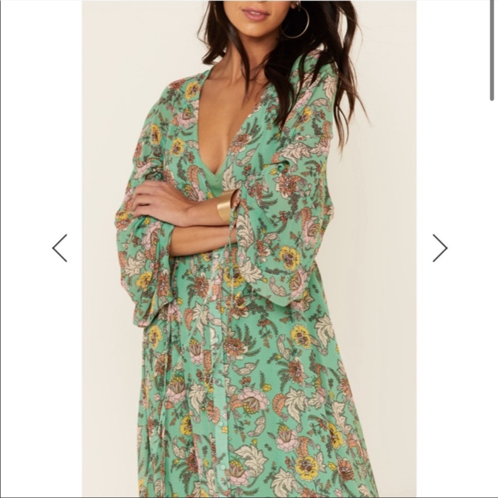 Free people Green Combo Earthfolk Casual Maxi Dress
